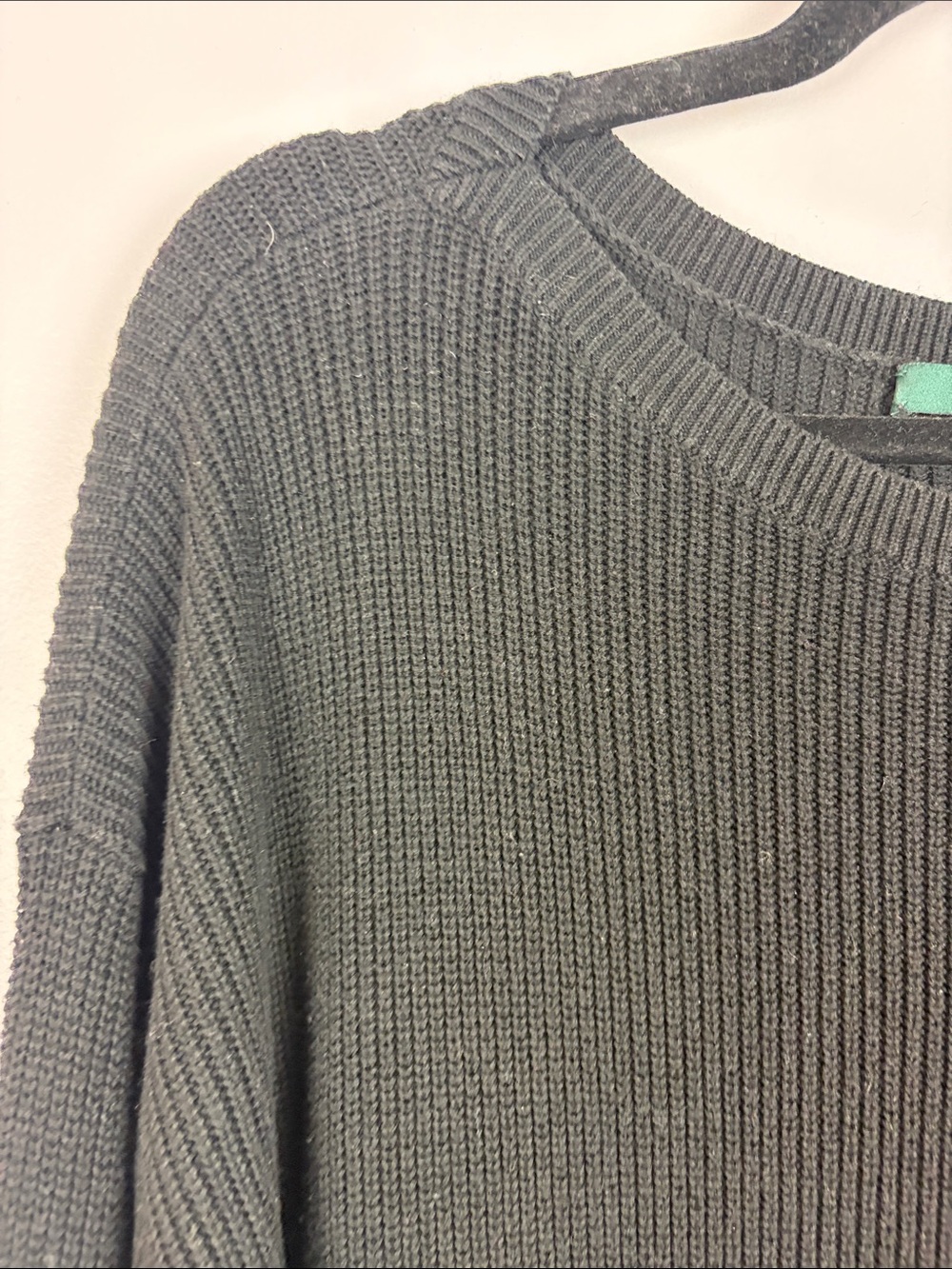 Lauren Ralph Lauren Layered Sweater XL Black Cotton Modal Shirt Hem Pullover - Picture 5 of 13